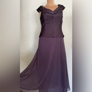 PATRA Vintage Deep Purple Dress - Size 8